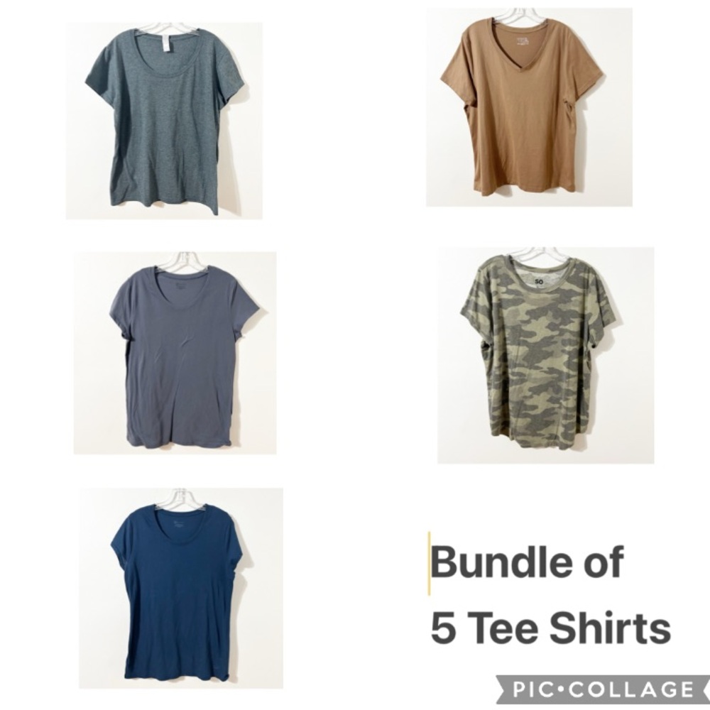 No Boundaries So Time and Tru Gildan Bundle of Five Short Sleeve Tees Size XL